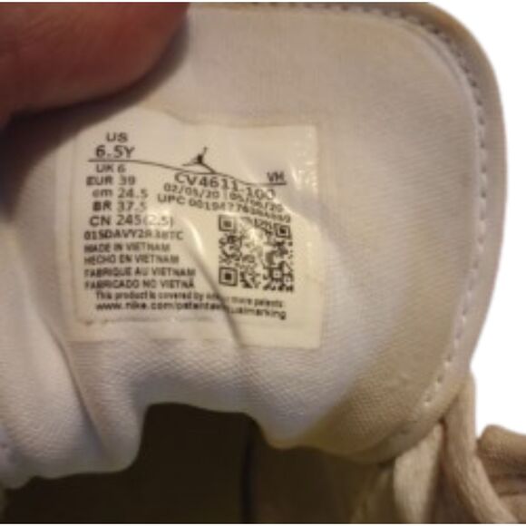 Nike Women's Size 8 ( 6.5Y)Air Jordan 1 Mid Edge Glow - Picture 5 of 5